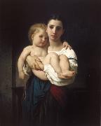 Adolphe William Bouguereau The Elder Sister (mk26) oil painting
